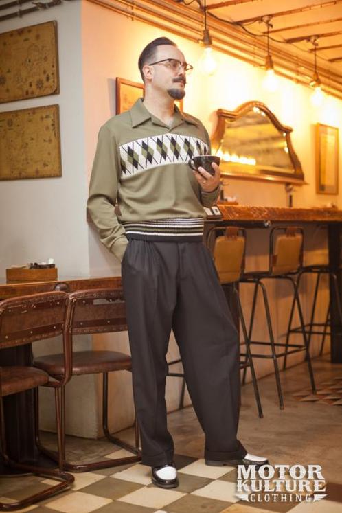 Motor Kulture Clothing, Diamond Pullover in Khaki., Kleding | Heren, T-shirts, Nieuw, Verzenden