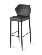 Barkruk Louis | Kunstleer | 50x47x105 cm | Zwart, Verzenden, Nieuw in verpakking