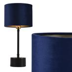 Tafellamp Deventer 39xØ18 cm E14 zwart koper en blauw, Huis en Inrichting, Verzenden, Nieuw