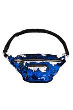 Heuptasje Rond Voorvak Pailletten Blauw Zilver Heuptas Sequi, Ophalen of Verzenden, Nieuw, Overige typen