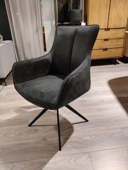Stijlvolle donkergrijze eetkamerstoel Marceno, Huis en Inrichting, Fauteuils, Nieuw, Ophalen of Verzenden