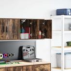 vidaXL Garagewandkasten 2 st Spaanplaat gerookt eikenhout, Verzenden, Nieuw