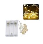 Kerstverlichting 2 Meter - Geel - Op batterij, Diversen, Kerst, Ophalen of Verzenden, Nieuw
