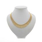 18 Krt. Gouden Cleopatra collier | 45 cm (schakelketting), Sieraden, Tassen en Uiterlijk, Kettingen, Ophalen of Verzenden, Gebruikt