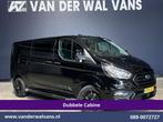 Ford Transit Custom | 2.0 TDCI 130pk L2H1 Dubbele Cabine, Auto's, Gebruikt, Euro 6, Zwart, Dealer onderhouden