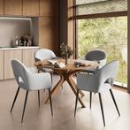 Eetkamerstoel Sachel, fluweellook, gestoffeerd, 120 kg - lic, Huis en Inrichting, Stoelen, Verzenden, Nieuw