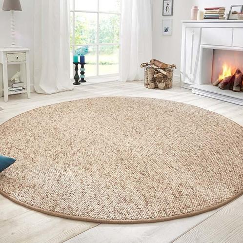 BT Wolly Vloerkleed Rond Wool - Beige ø 200 cm, Huis en Inrichting, Stoffering | Tapijten en Kleden, Nieuw, Rond, Verzenden