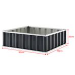 [en.casa] Moestuinbak Zevenaar 90x90x30 cm staal antracietgr, Huis en Inrichting, Slaapkamer | Bedden, Verzenden, Nieuw