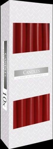 Taper Kaarsen Donkerrood Bourgondië 25x2,2 cm Set 10 stuks, Hobby en Vrije tijd, Knutselen, Nieuw, Ophalen of Verzenden