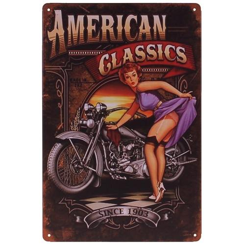 Metalen plaatje - American Classics Motor NIEUW, Huis en Inrichting, Woonaccessoires | Tekstborden en Spreuken, Nieuw, Ophalen of Verzenden