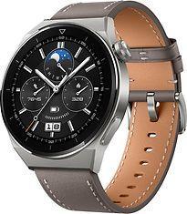 Huawei Watch GT 3 Pro 46 mm titanium met leren bandje bruin, Telecommunicatie, Overige Telecommunicatie, Zo goed als nieuw, Verzenden