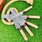 Gold Deer - 5 Piece professional knives set - Hammered Steel