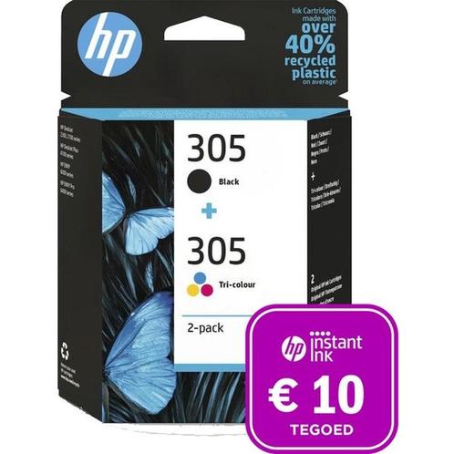 HP 305 - Inktcartridge - kleur &amp; zwart + Instant Ink, Computers en Software, Overige Computers en Software, Zo goed als nieuw