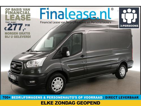 Ford Transit 2.0 EcoBlue L3H3 Airco Cruise LED 3 Pers €277pm, Auto's, Bestelauto's, Lease, Handgeschakeld, Diesel, Ford, Zilver of Grijs