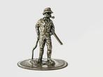 C. - Miniatuur figuur - Jager - .835 zilver, Antiek en Kunst