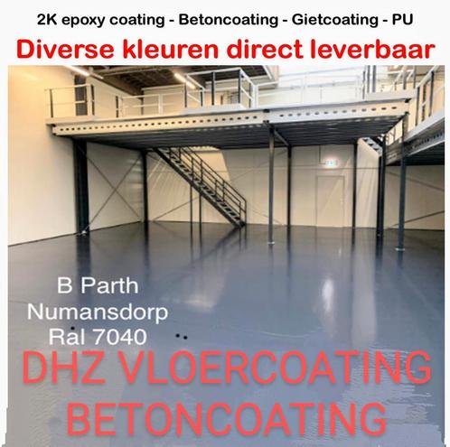 70m2(10L)  2K Epoxy GARAGE vloercoating Werkplaats Showroom, Doe-het-zelf en Verbouw, Verf, Beits en Lak, 15 tot 20 liter, Grijs