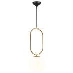 ACTIE: Hanglamp opaalglas en messing met ingebouwde E27 FOIR, Huis en Inrichting, Nieuw, Verzenden