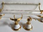 Toiletset (4) - Staal, Verguld - Badkameraccessoires, Antiek en Kunst