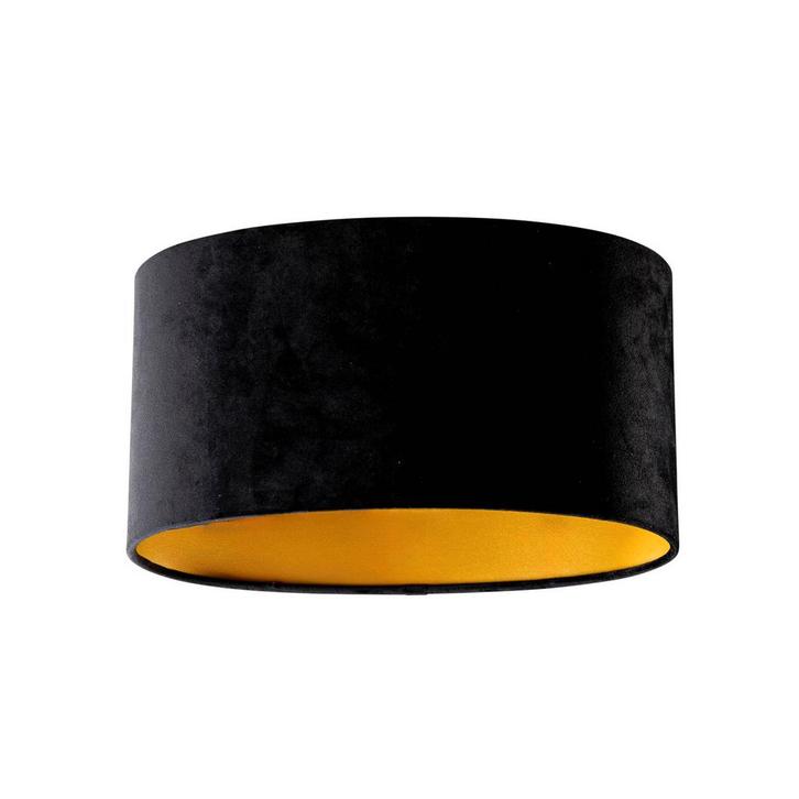 Velours lampenkap zwart ovaal 35/23/18, Huis en Inrichting, Lampen | Lampenkappen, Minder dan 25 cm, Ovaal, Zwart, Nieuw