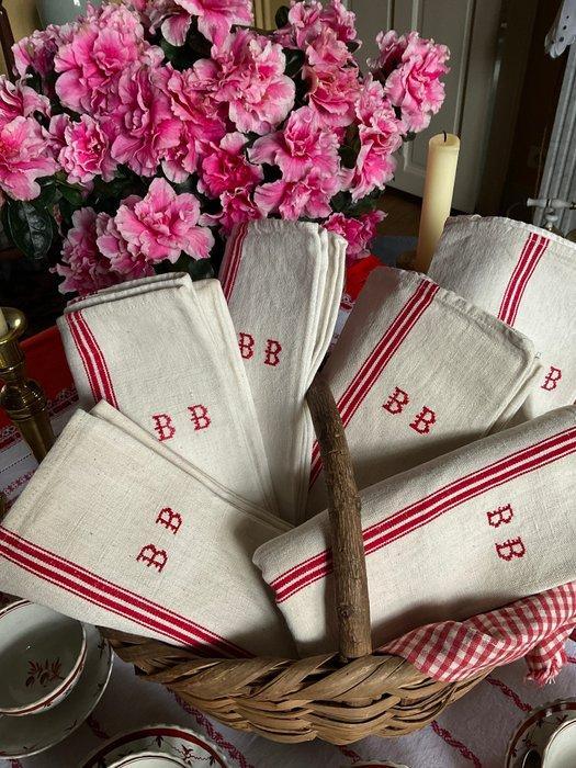 Theedoeken uit het begin van de 20e eeuw met initialen B.B., Antiek en Kunst, Antiek | Kleden en Textiel