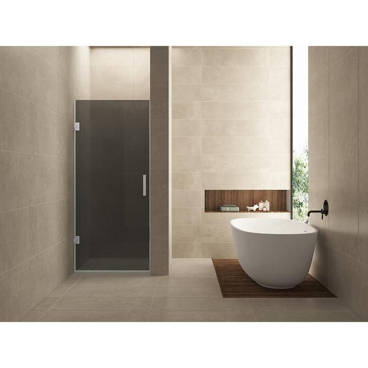 Wiesbaden Less Nisdeur - 900x2000x8mm - Nano - Rookglas -, Doe-het-zelf en Verbouw, Sanitair, Nieuw, Glas, Ophalen of Verzenden