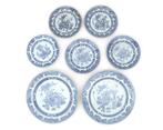 5 porseleinen borden, 2 schalen, Kangxi periode (1662-1722), Antiek en Kunst