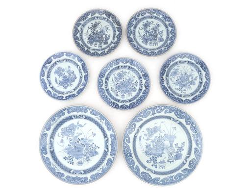 5 porseleinen borden, 2 schalen, Kangxi periode (1662-1722), Antiek en Kunst, Kunst | Niet-Westerse kunst