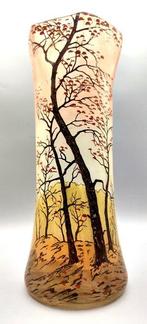 LEGRAS (1839-1916) - Vaas - Prachtige grote vaas met emaille