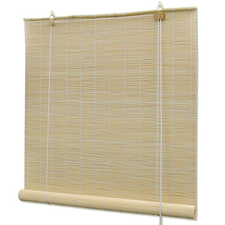 Bamboe Rolgordijn 120x160 Naturel | OP=OP | Stijlvol Twee..., Huis en Inrichting, Stoffering | Gordijnen en Lamellen, Nieuw, 150 tot 200 cm