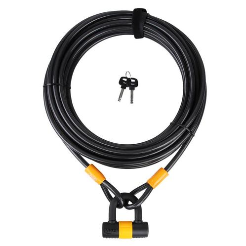 VINZ Kinabalu Kabelslot -  12mm x 15 Meter, Motoren, Accessoires | Sloten, Verzenden
