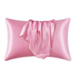 Satijnen kussensloop Roze 60 x 70 cm hoofdkussen formaat - S, Ophalen of Verzenden, Nieuw