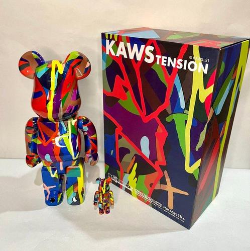 Kaws (1974) - No Reserve Kaws Tension Be@rbrick 400% & 100%, Antiek en Kunst, Kunst | Schilderijen | Modern
