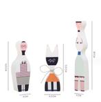Set of 3 Wooden Dolls - Vitra  replica - No 7, 8 en9, Nieuw