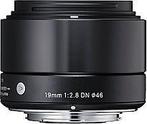 Sigma A 19 mm F2.8 DN 46 mm filter (geschikt voor Micro Four, Verzenden, Zo goed als nieuw, Groothoeklens