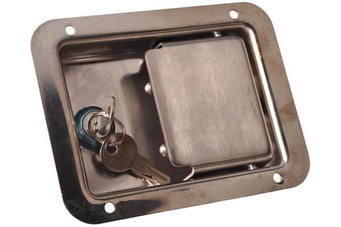 Gepolijst Kofferslot RVS - 140x108 mm - inclusief 2, Auto diversen, Aanhangwagen-onderdelen, Ophalen of Verzenden
