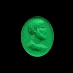 Oud-Romeins Zilver Ring met hoofd van keizer Septimus