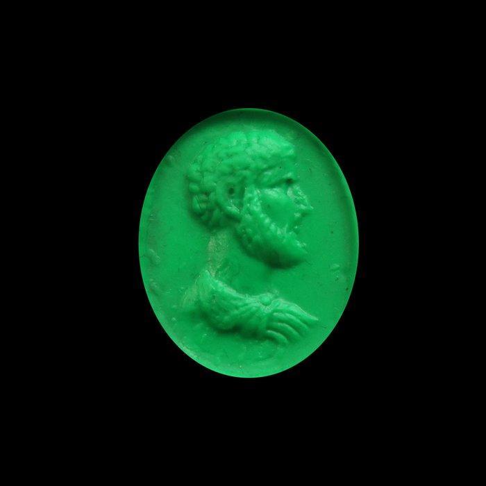 Oud-Romeins Zilver Ring met hoofd van keizer Septimus, Antiek en Kunst, Antiek | Overige Antiek