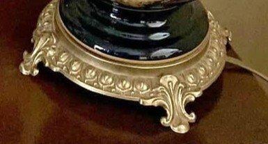 Tafellamp (2) - Verguld messing - geëlektrificeerde, Antiek en Kunst, Curiosa en Brocante