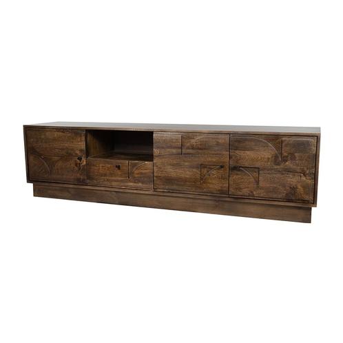 TV dressoir 190 met 3 deuren, 1 lade en 1 open vak, Dark, Huis en Inrichting, Kasten | Dressoirs, Nieuw, Ophalen of Verzenden