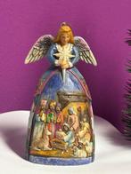 Jim Shore: beschermengel met ster en krib voorstelling op, Nieuw