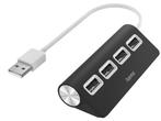 Veiling - Hama USB-hub, 4-poorts, USB 2.0, 480 Mbit/s, zwart, Computers en Software, Accesspoints, Nieuw