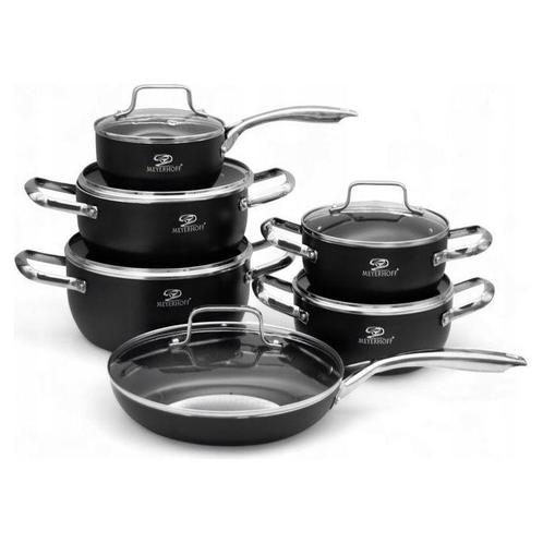 Meyerhoff Premium 12 Delige Aluminium Pannenset - Steelpan -, Huis en Inrichting, Keuken | Potten en Pannen, Ophalen of Verzenden