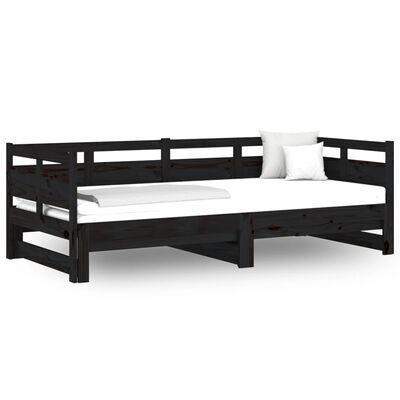 VidaXL slaapbank, zwart grenen, 90 x 200 (2x), Diversen, Overige Diversen, Ophalen