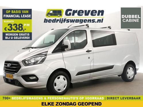 Ford Transit Custom 2.0 TDCI L2H1 DC 6 Pers Airco Cam €338pm, Auto's, Bestelauto's, Handgeschakeld, Diesel, Zilver of Grijs, Ford