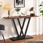 Industriële Haltafel 110cm met V-frame en opbergruimte, Antiek en Kunst, Antiek | Meubels | Tafels, Verzenden