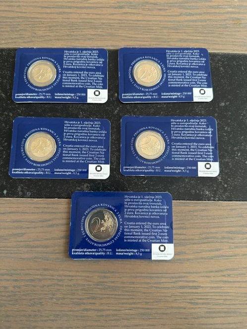 Kroatië. 2 Euro 2023 Member of Euro Area (5 coincards), Postzegels en Munten, Munten | Europa | Euromunten