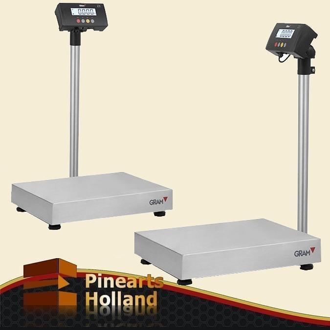 Gram ZMISSIL RVS weegschaal, display op statief 300kg x 50g, Witgoed en Apparatuur, Weegschalen, 1 tot 500 gram, 100 kg of meer