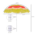 TRUUSK Kleurrijke Hawaiiaanse Parasol 160cm - Feest- en Tuin, Tuin en Terras, Verzenden, Nieuw