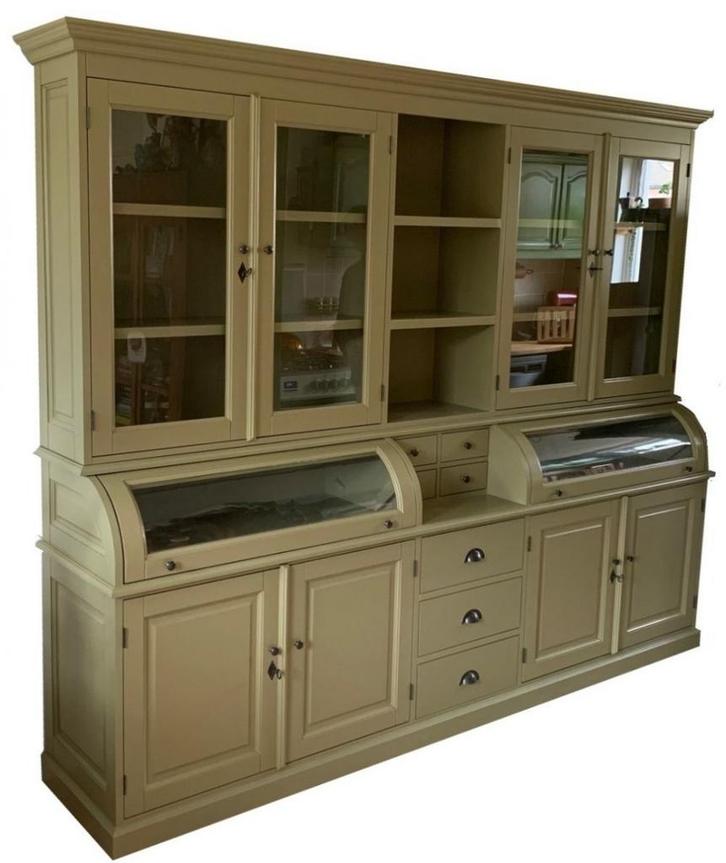 Buffetkast rietgroen Bastiaan 260cm, Huis en Inrichting, Kasten | Buffetkasten, Ophalen of Verzenden