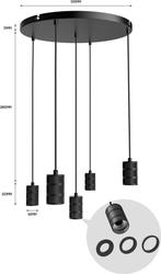 Calex Retro Plafondlamp - 5x E27 - Hanglamp Industrieel -, Verzenden, Zo goed als nieuw